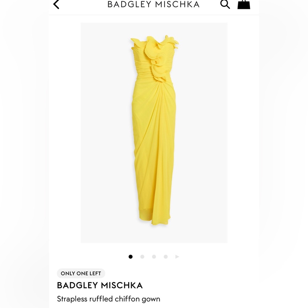 Elegant Yellow Evening Gown
